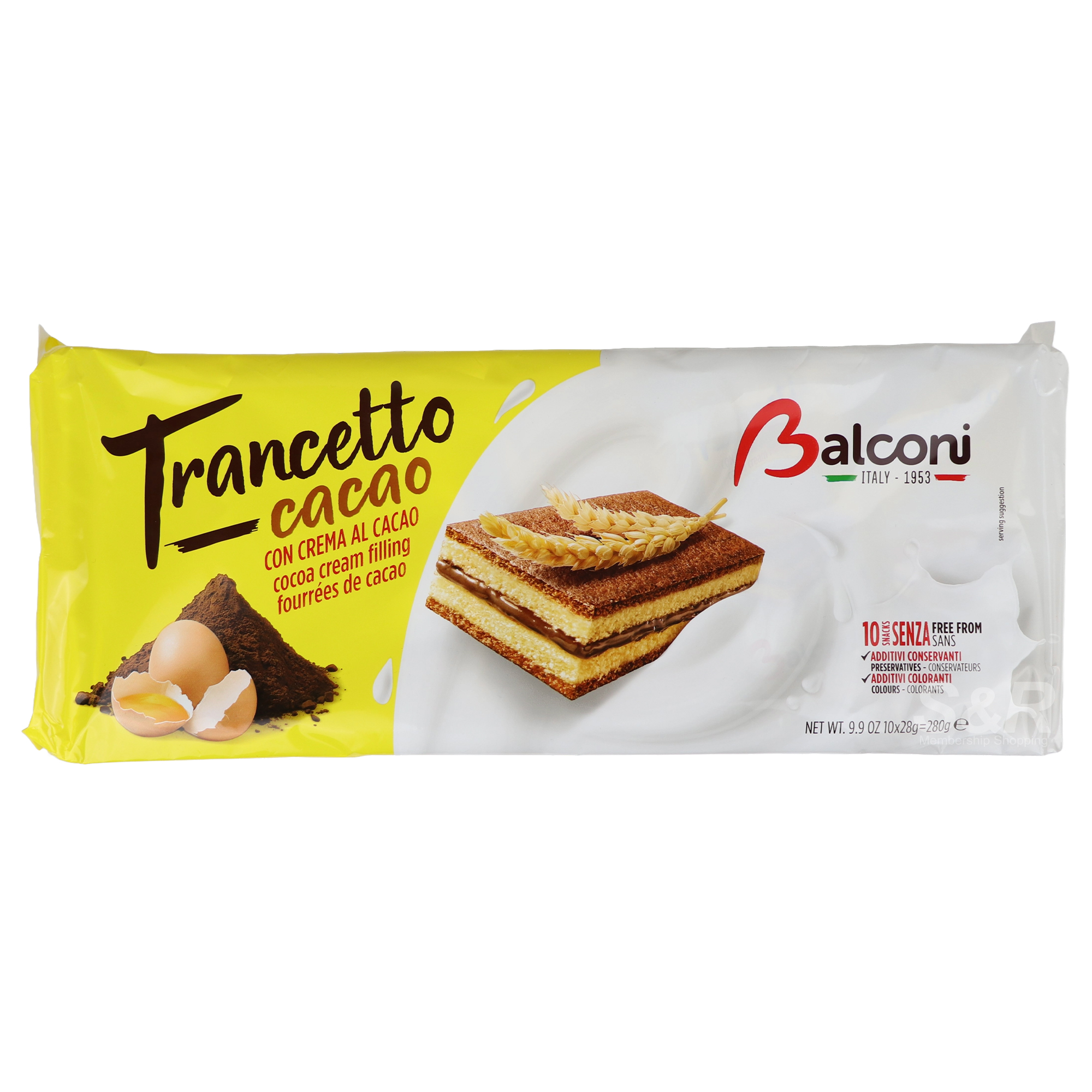 Balconi Trancetto Cacao 10x28g Balconi Trancetto Cacao 10x28g